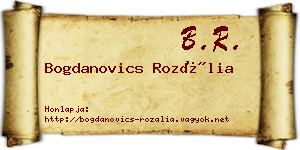 Bogdanovics Rozália névjegykártya